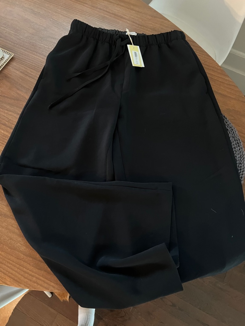 Lodge Wide-Leg Black Pants